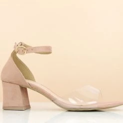 Inc.5 TRANSPARENT COUNTER SANDAL-PEACH