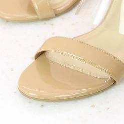 Inc.5 TRANSPARENT DOUBLE STRAP MULE-BEIGE