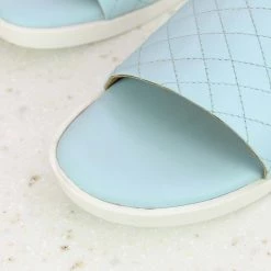 Inc.5 SALE STITCHED FLAT MULE - BLUE 8 Inc.5 SALE STITCHED FLAT MULE - BLUE