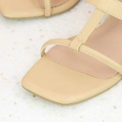 Inc.5 SALE BLOCK HEEL MULE-BEIGE