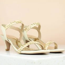 Inc.5 KITTEN HEEL CASUAL SANDAL-BEIGE