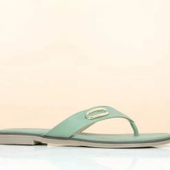 Inc.5 BASIC FLAT THONG - GREEN WOMEN