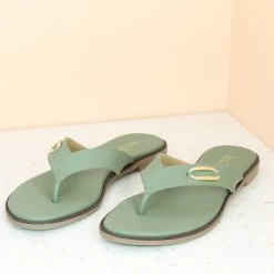Inc.5 BASIC FLAT THONG - GREEN WOMEN