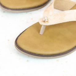 Inc.5 SALE SNAKE PRINTED FLAT THONG-ROSE GOLD