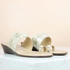 Inc.5 SNAKE PRINT TOE POST-GOLD