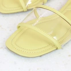 Inc.5 TRANSPARENT FLAT MULE-YELLOW 9 Inc.5 TRANSPARENT FLAT MULE-YELLOW