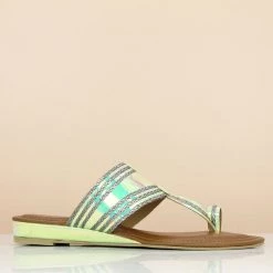 Inc.5 SALE SMALL VEDGE KOLHAPURI-GREEN