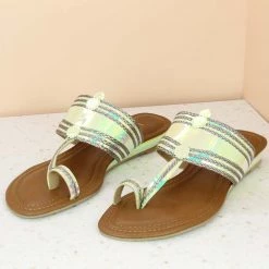 Inc.5 SALE SMALL VEDGE KOLHAPURI-GREEN