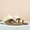 Inc.5 SMALL VEDGE HEEL FLAT KOHAPURI-YELLOW