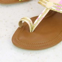 Inc.5 SMALL VEDGE HEEL FLAT KOHAPURI-YELLOW