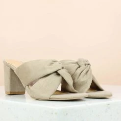 Inc.5 SUEDE BLOCK HEEL MULE-BEIGE Casual 14 Inc.5 SUEDE BLOCK HEEL MULE-BEIGE Casual