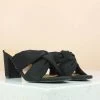 Inc.5 SUEDE BLOCK HEEL MULE-BLACK