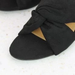 Inc.5 SUEDE BLOCK HEEL MULE-BLACK