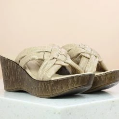 Inc.5 PLATFORM CASUAL MULE-BEIGE
