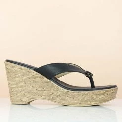 Inc.5 KNOTTED PLATFORM THONG-BLACK SALE