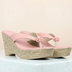 Inc.5 KNOTTED PLATFORM THONG-PEACH