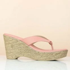 Inc.5 KNOTTED PLATFORM THONG-PEACH