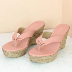 Inc.5 KNOTTED PLATFORM THONG-PEACH