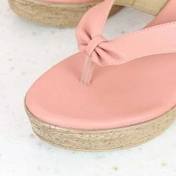 Inc.5 KNOTTED PLATFORM THONG-PEACH