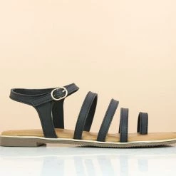 Inc.5 FLAT STRAPY SANDAL-BLACK SALE