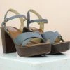 Inc.5 HIGH BLOCK HEEL SANDAL-GREY