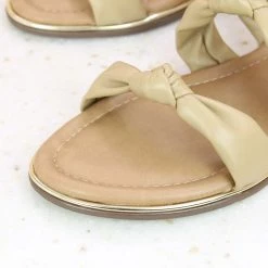 Inc.5 KNOTTED DOUBLE STRAP FLAT-BEIGE