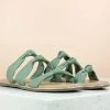Inc.5 Casual KNOTTED DOUBLE STRAP FLAT-GREEN