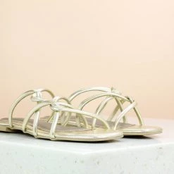 Inc.5 FLAT CASUAL MULE-LIGHT GOLD