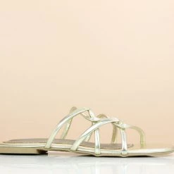 Inc.5 FLAT CASUAL MULE-LIGHT GOLD