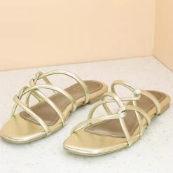 Inc.5 FLAT CASUAL MULE-LIGHT GOLD