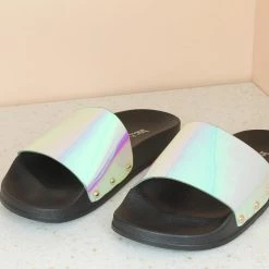 Inc.5 FLAT CASUAL PU MULE-GREEN