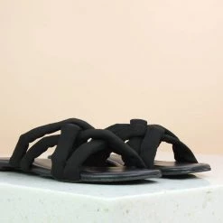 Inc.5 SALE FLAT SUEDE MULE-BLACK