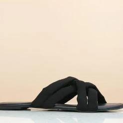 Inc.5 SALE FLAT SUEDE MULE-BLACK