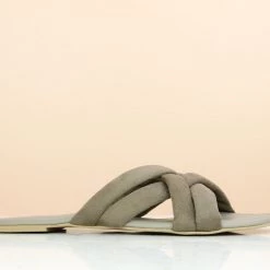 Inc.5 FLAT SUEDE MULE-DARK BEIGE