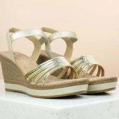 Inc.5 SALE PLATFORM PU SANDAL-LIGHT GOLD