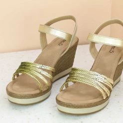 Inc.5 SALE PLATFORM PU SANDAL-LIGHT GOLD