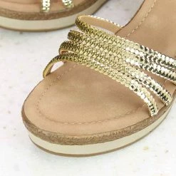 Inc.5 SALE PLATFORM PU SANDAL-LIGHT GOLD