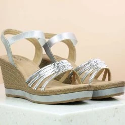Inc.5 SALE PLATFORM PU SANDAL-SILVER