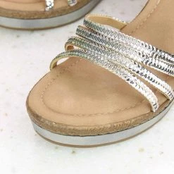 Inc.5 SALE PLATFORM PU SANDAL-SILVER