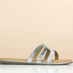 Inc.5 FLAT CASUAL MULE-SILVER