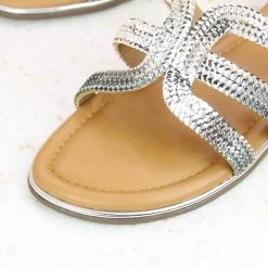 Inc.5 FLAT CASUAL MULE-SILVER