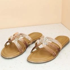 Inc.5 FLAT CASUAL MULE-ROSE GOLD SALE