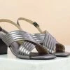 Inc.5 BLOCK HEEL METALLIC SANDAL