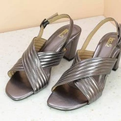 Inc.5 BLOCK HEEL METALLIC SANDAL