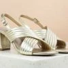 Inc.5 SALE BLOCK HEEL METALLIC SANDAL