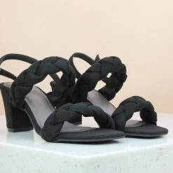 Inc.5 BLOCK CASUAL HEEL SANDAL-BLACK