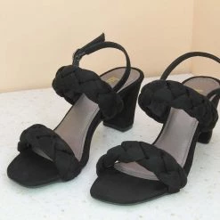 Inc.5 BLOCK CASUAL HEEL SANDAL-BLACK