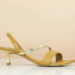 Inc.5 KITTEN HEEL SANDAL - MUSTARD