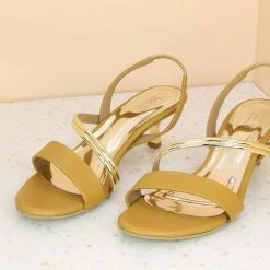 Inc.5 KITTEN HEEL SANDAL - MUSTARD