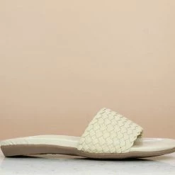 Inc.5 Mules WOVEN FLAT MULE - BEIGE
